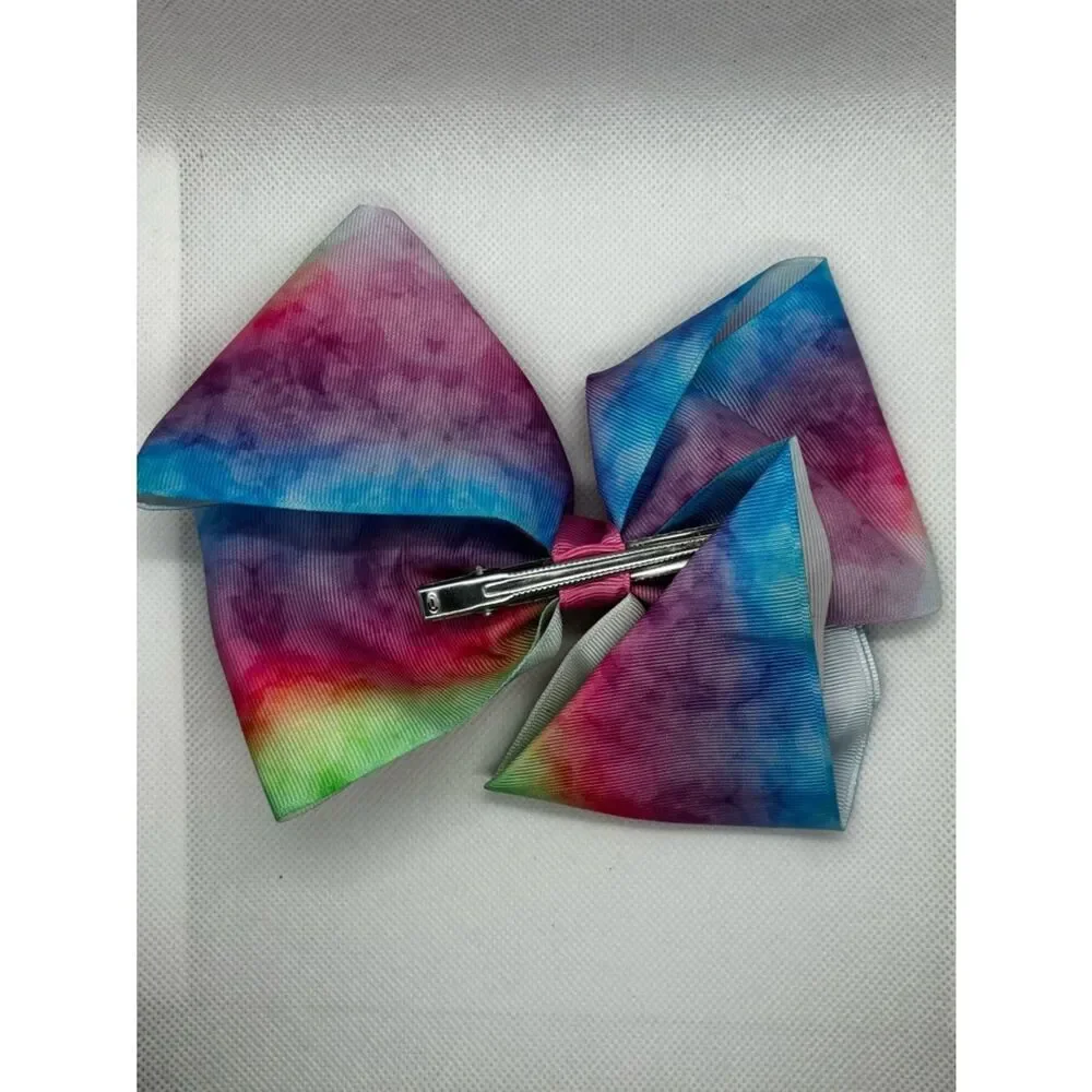 3For$20 Large Rainbow Tie-Dye Hair Bow  Multicolor